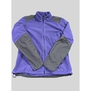 LL Bean Fleece Jacket Women's Small Purple Full Zip Sweater